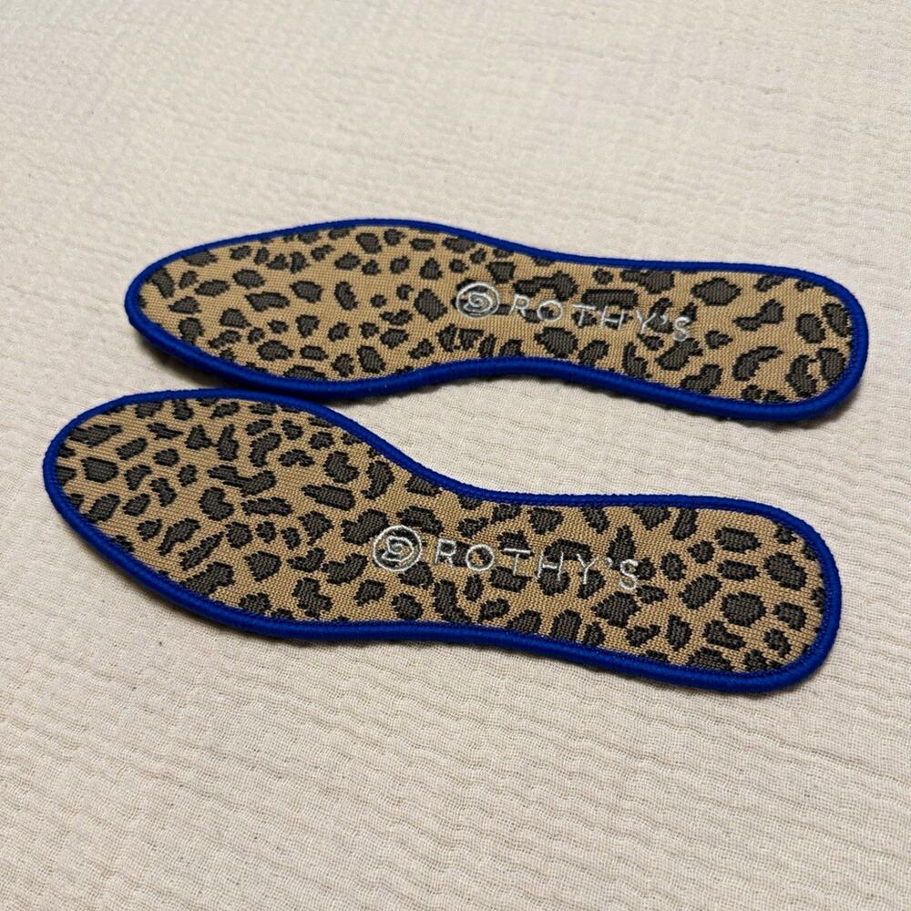 Rothy's Replacement Shoe Insoles Inserts Pair Leopard Print 7.5 OPEN BOX